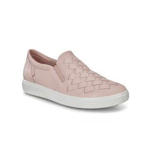 ECCO Soft 7 Woven Slip-On Loafers in Rose Dust SIZE 8